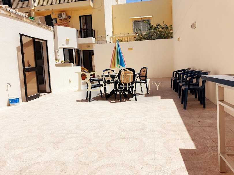 Birkirkara (Old Church area) 3 Bedroom / 2 Bathroom Elevated Ground Maisonette with a very Large Backyard