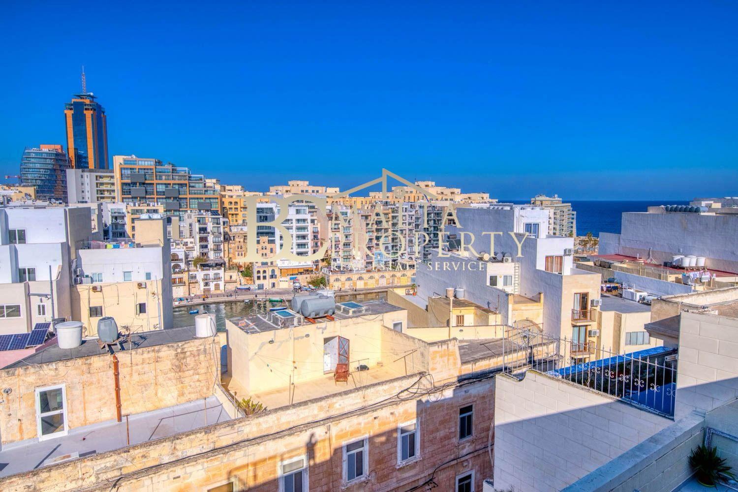 St Julians Spinola behind BNF Bank 3 Double Bedroom / 3 Bathroom Penthouse with Garage