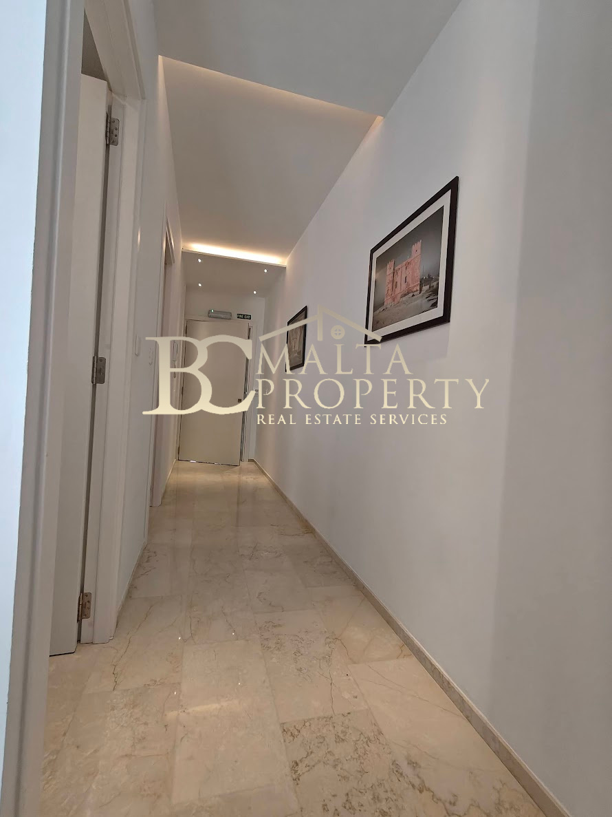 St Julians Spinola Highly Furnished Bright 1 Double Bedroom / 2 Bathroom Apartment with Views over Historic Spinola Tower Garden