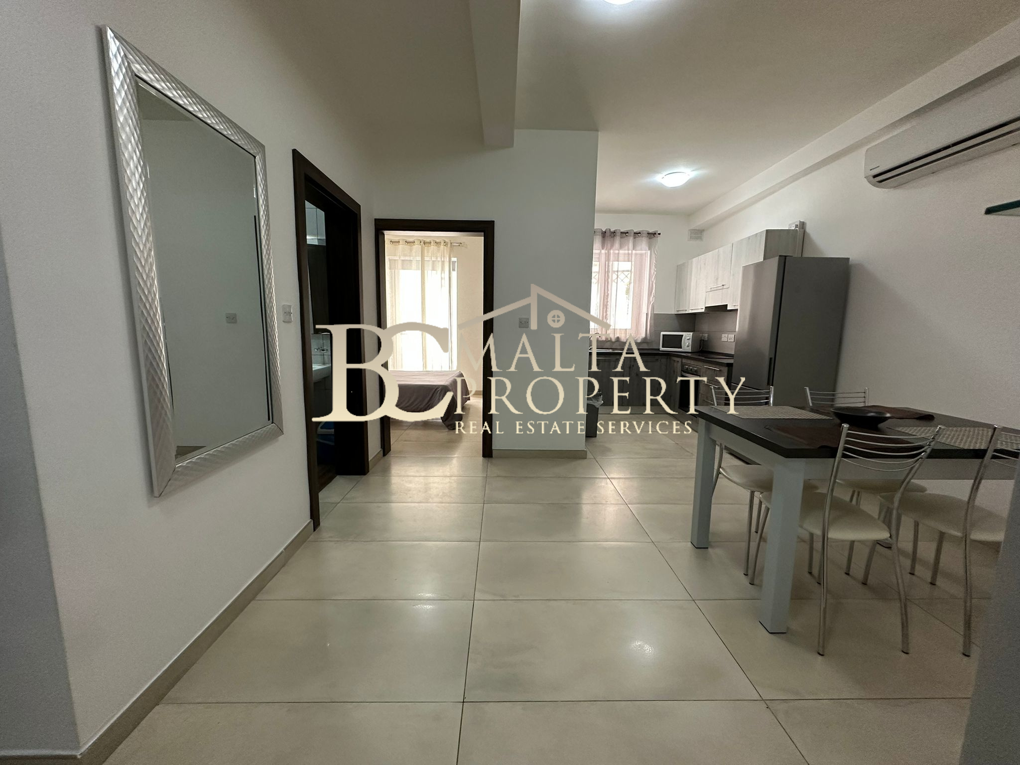 Sliema 1 Bedroom Apartment with Spacious Backyard side street with Surfside